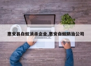 惠安县白蚁消杀企业,惠安白蚁防治公司